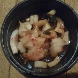 白菜キムチ利用！優しい味の大根キムチ♪（塩こんぶ）